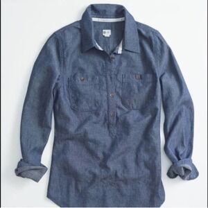 TOMS Polka Dot Chambray Popover Top